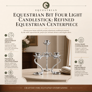 Arthur Court Equestrian Equestrian Bit Four Light Candlestick