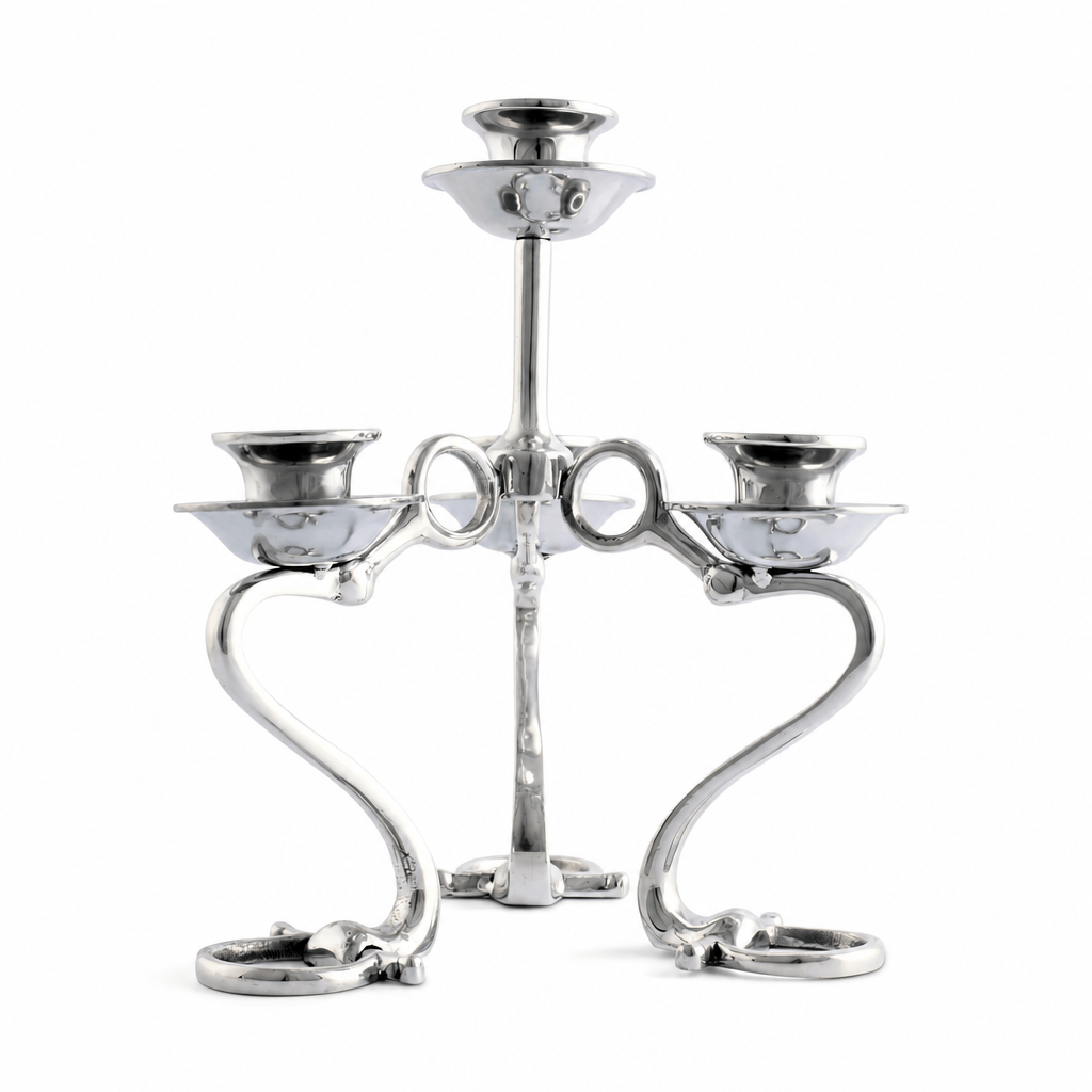 Arthur Court Equestrian Equestrian Bit Four Light Candlestick