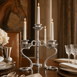 Arthur Court Equestrian Equestrian Bit Four Light Candlestick