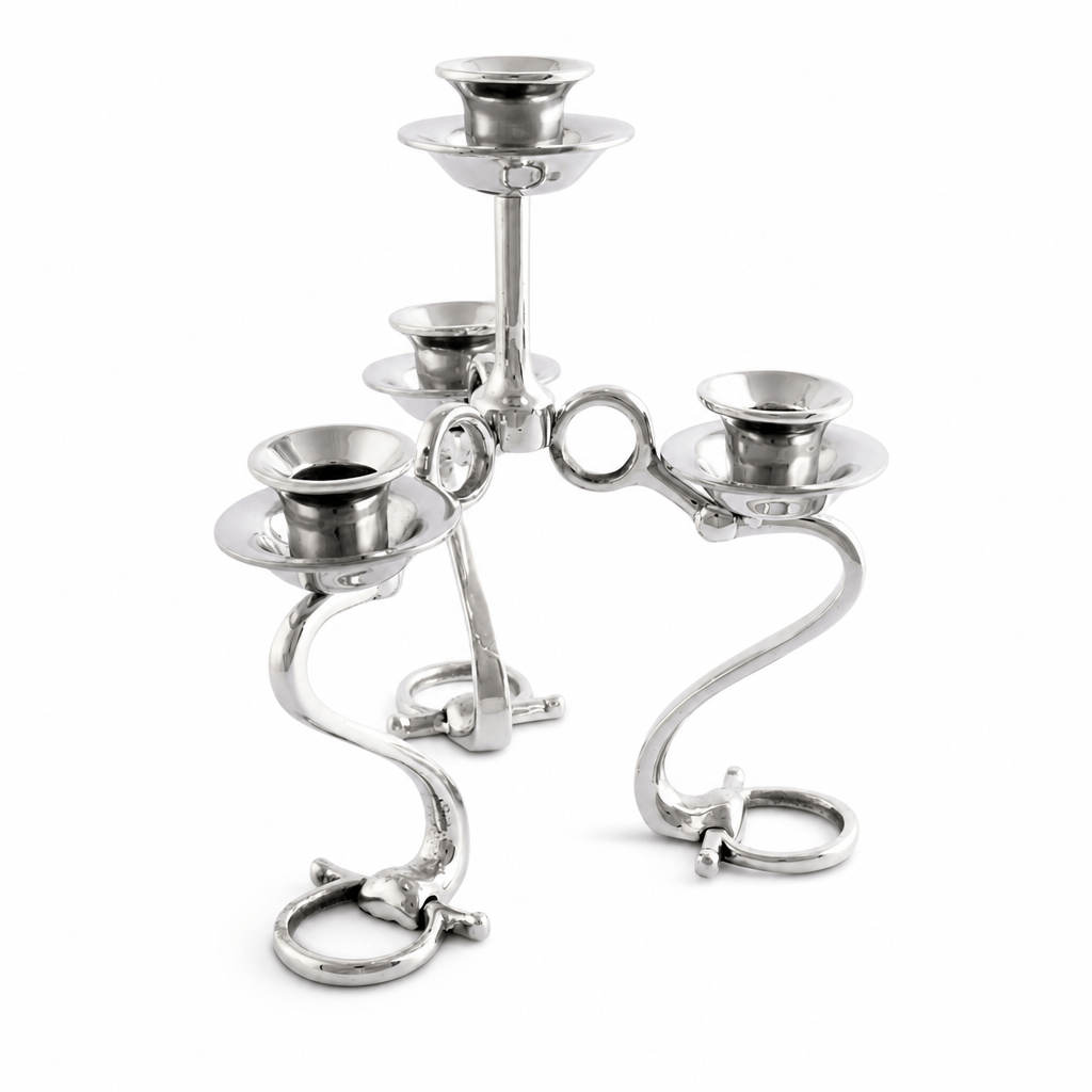 Arthur Court Equestrian Equestrian Bit Four Light Candlestick