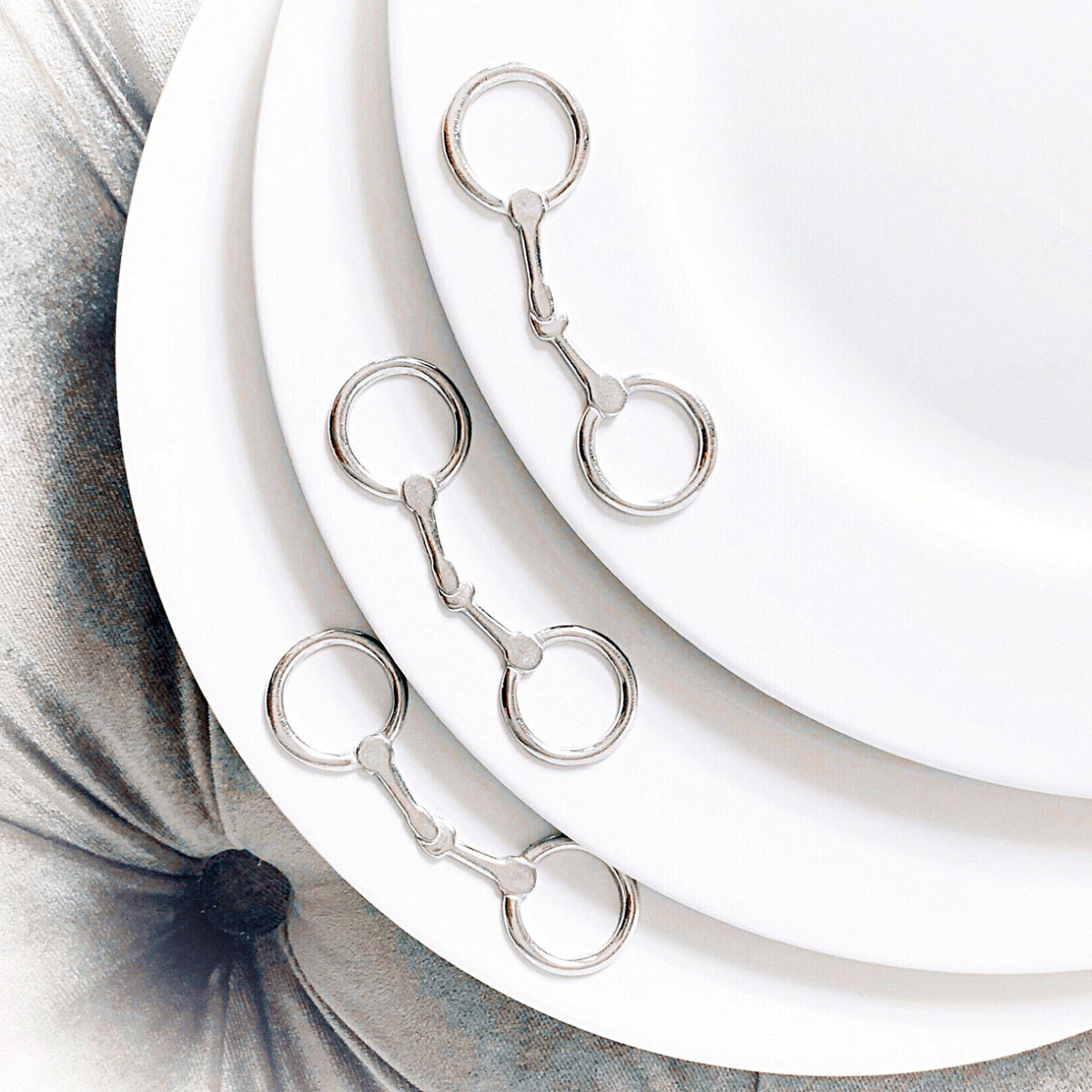 Arthur Court Equestrian Equestrian Bit Melamine Lunch Plates - Set of 4