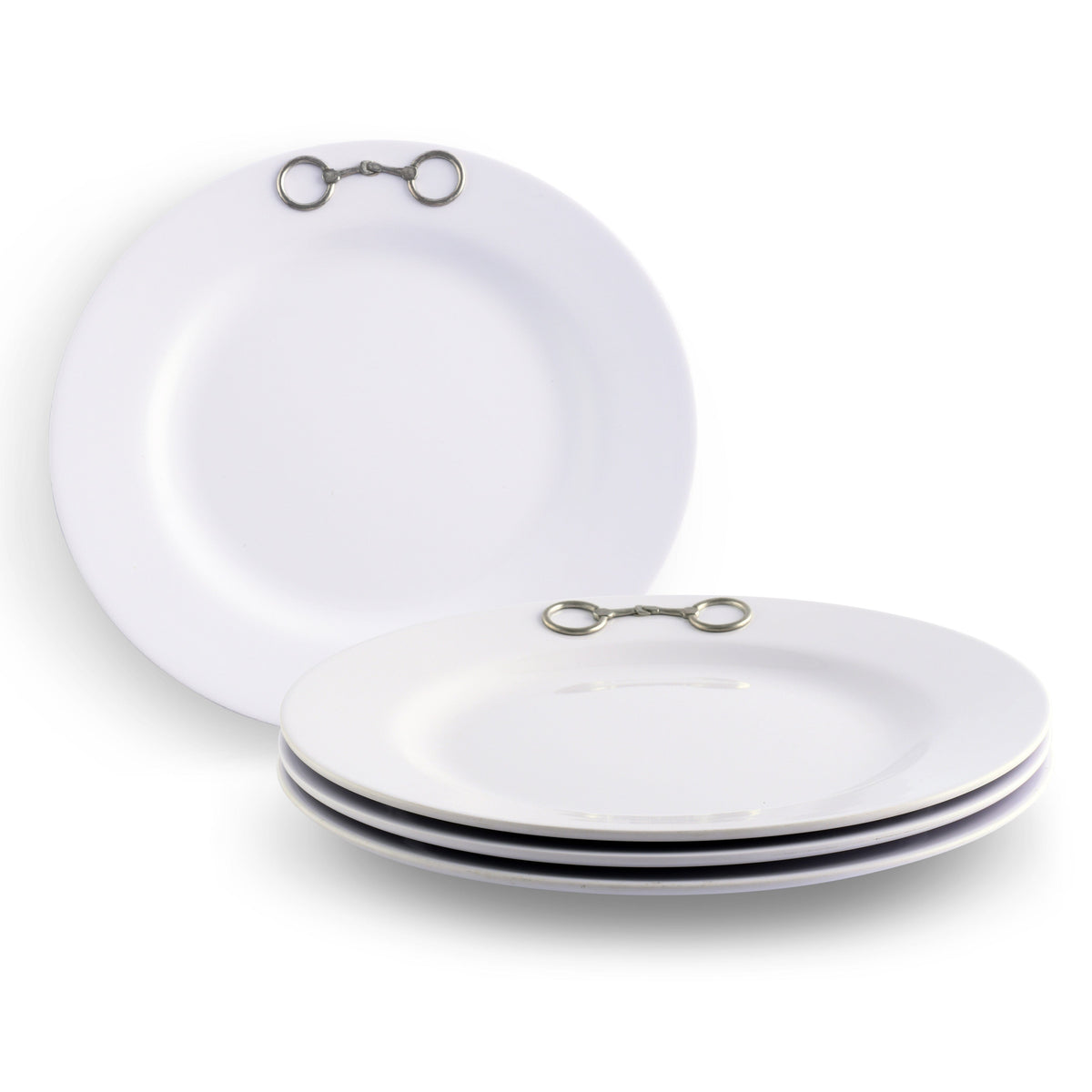 Arthur Court Equestrian Equestrian Bit Melamine Lunch Plates - Set of 4