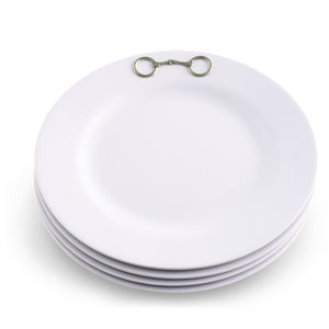 Arthur Court Equestrian Equestrian Bit Melamine Lunch Plates - Set of 4