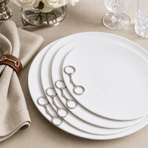 Arthur Court Equestrian Equestrian Bit Melamine Lunch Plates - Set of 4