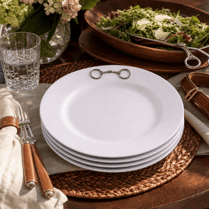 Arthur Court Equestrian Equestrian Bit Melamine Lunch Plates - Set of 4