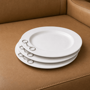 Arthur Court Equestrian Equestrian Bit Melamine Lunch Plates - Set of 4