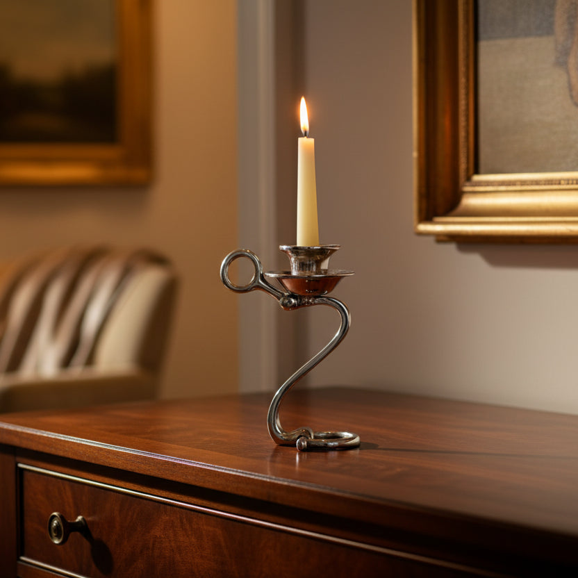 Arthur Court Equestrian Equestrian Bit Single Candlestick