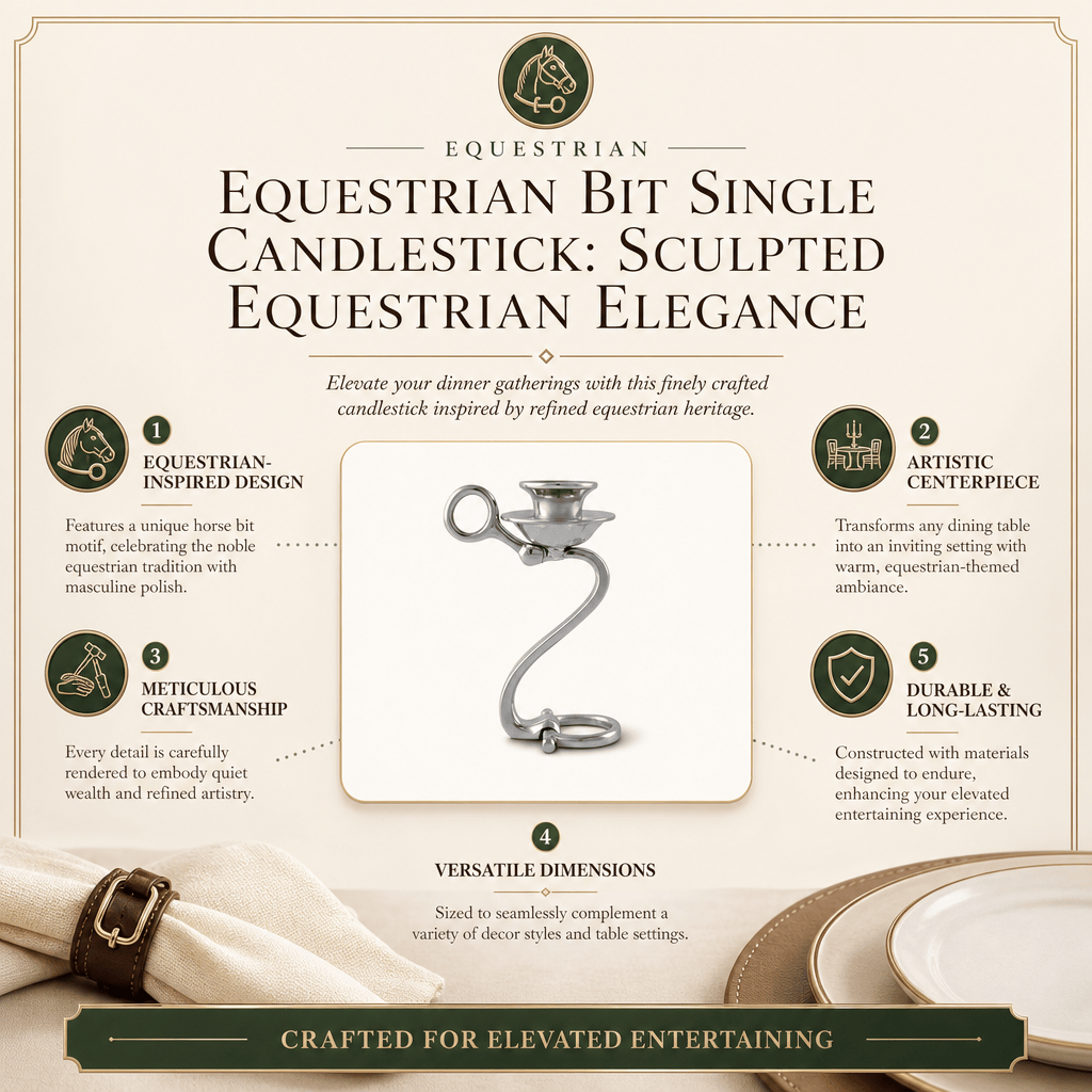 Arthur Court Equestrian Equestrian Bit Single Candlestick