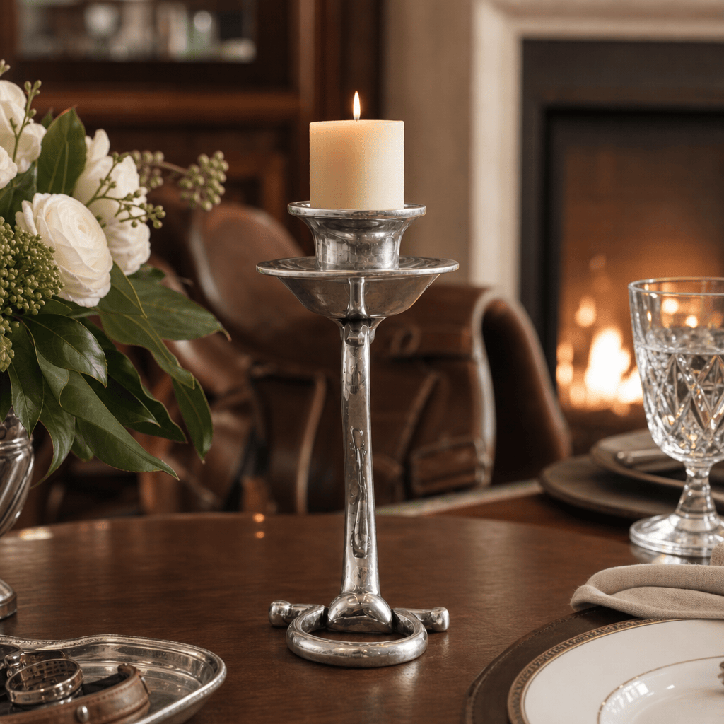 Arthur Court Equestrian Equestrian Bit Single Candlestick