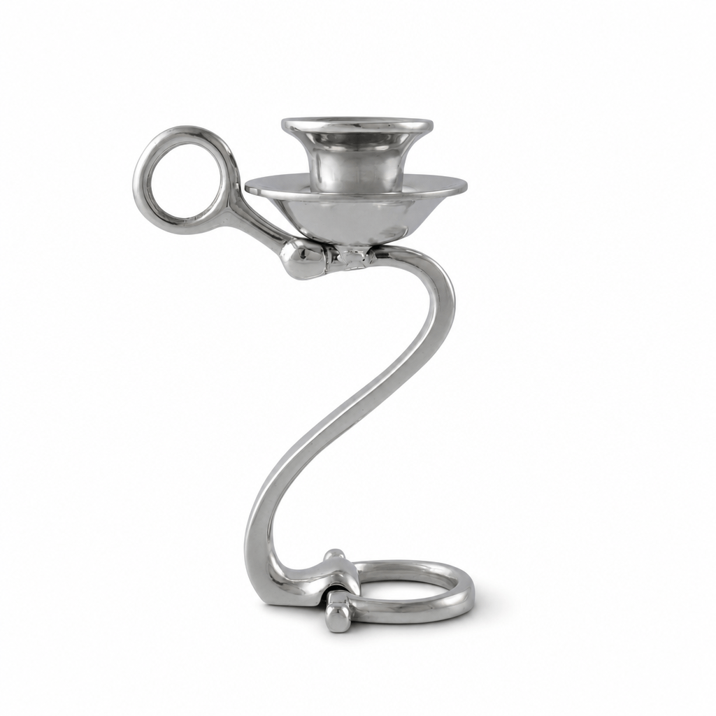 Arthur Court Equestrian Equestrian Bit Single Candlestick