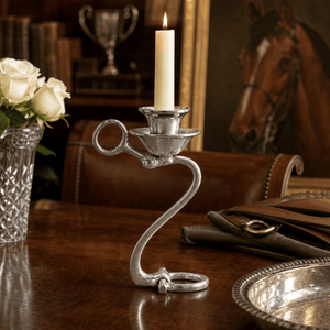 Arthur Court Equestrian Equestrian Bit Single Candlestick