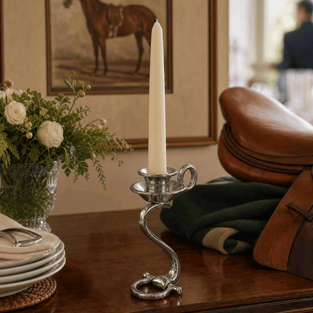Arthur Court Equestrian Equestrian Bit Single Candlestick
