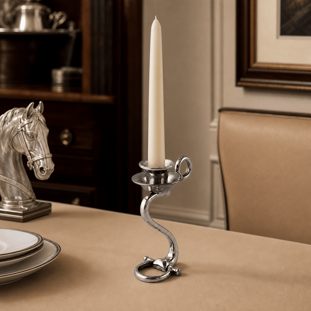 Arthur Court Equestrian Equestrian Bit Single Candlestick