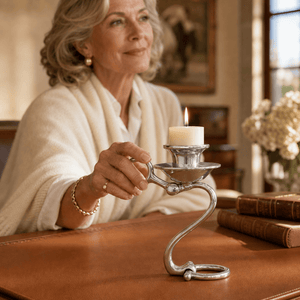 Arthur Court Equestrian Equestrian Bit Single Candlestick