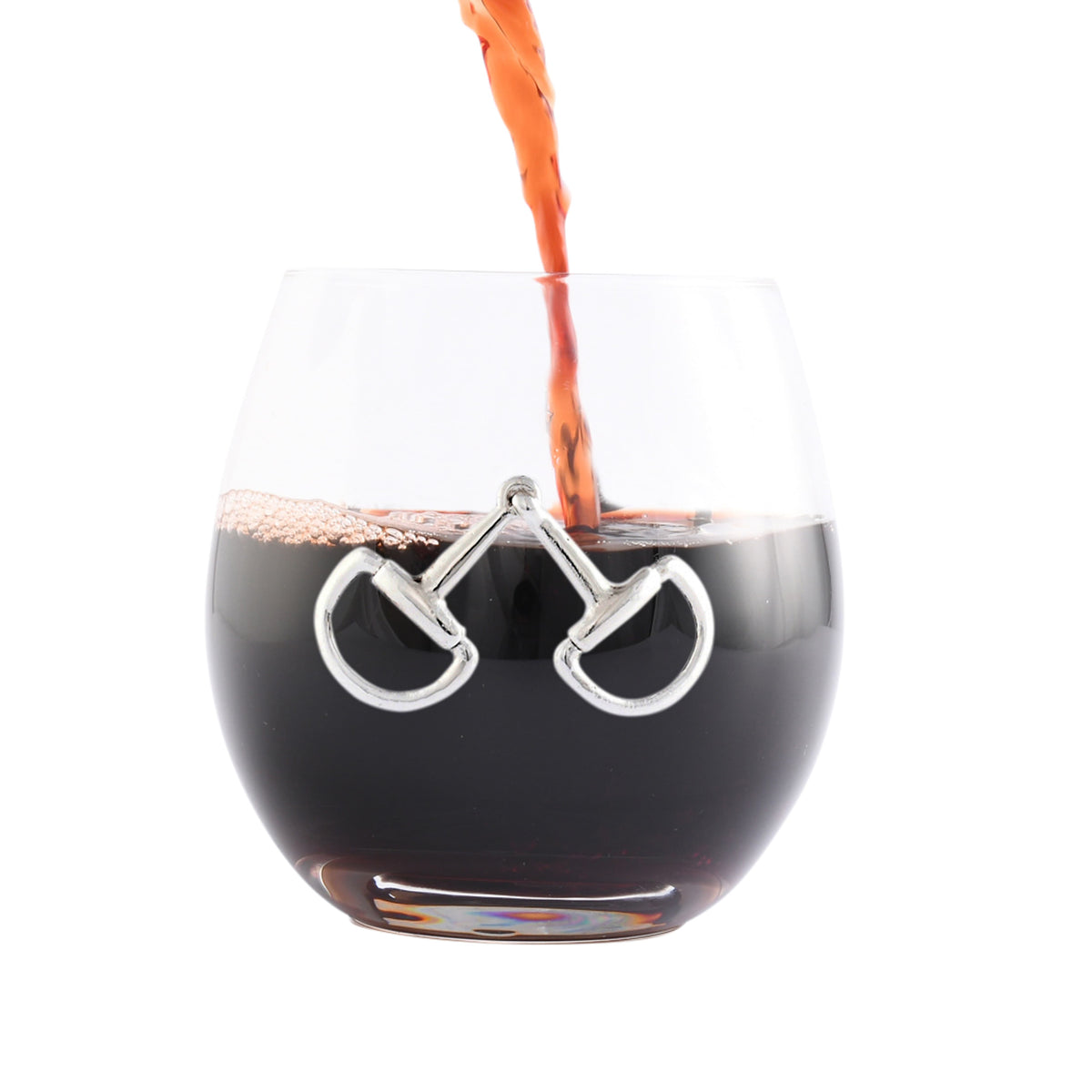Arthur Court Equestrian Equestrian Bit Stemless Wine Glasses - Set of 4