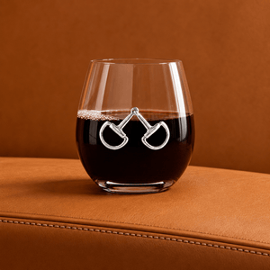 Arthur Court Equestrian Equestrian Bit Stemless Wine Glasses - Set of 4