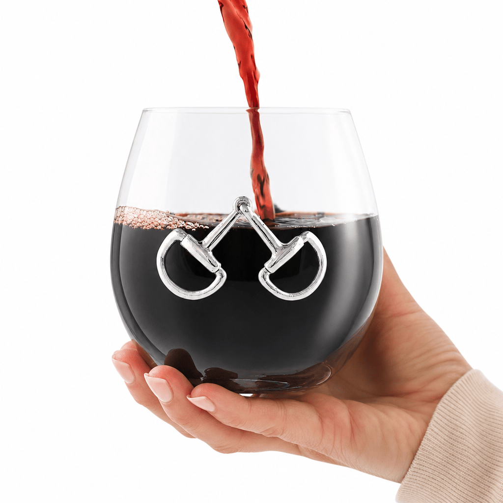 Arthur Court Equestrian Equestrian Bit Stemless Wine Glasses - Set of 4