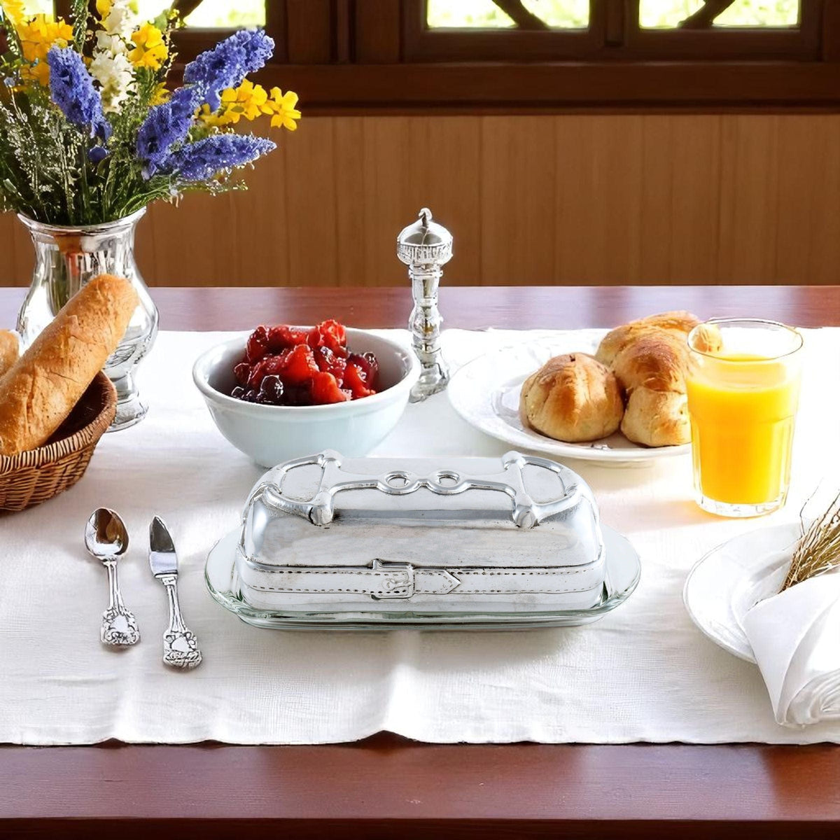 Arthur Court Equestrian Equestrian Butter Dish