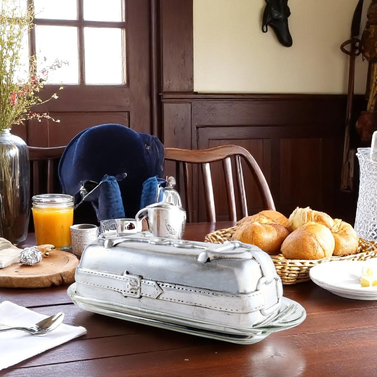 Arthur Court Equestrian Equestrian Butter Dish