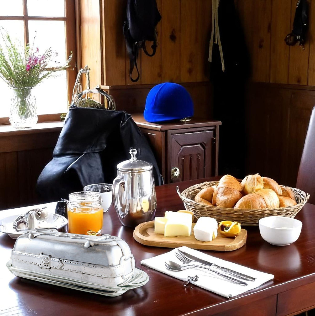 Arthur Court Equestrian Equestrian Butter Dish