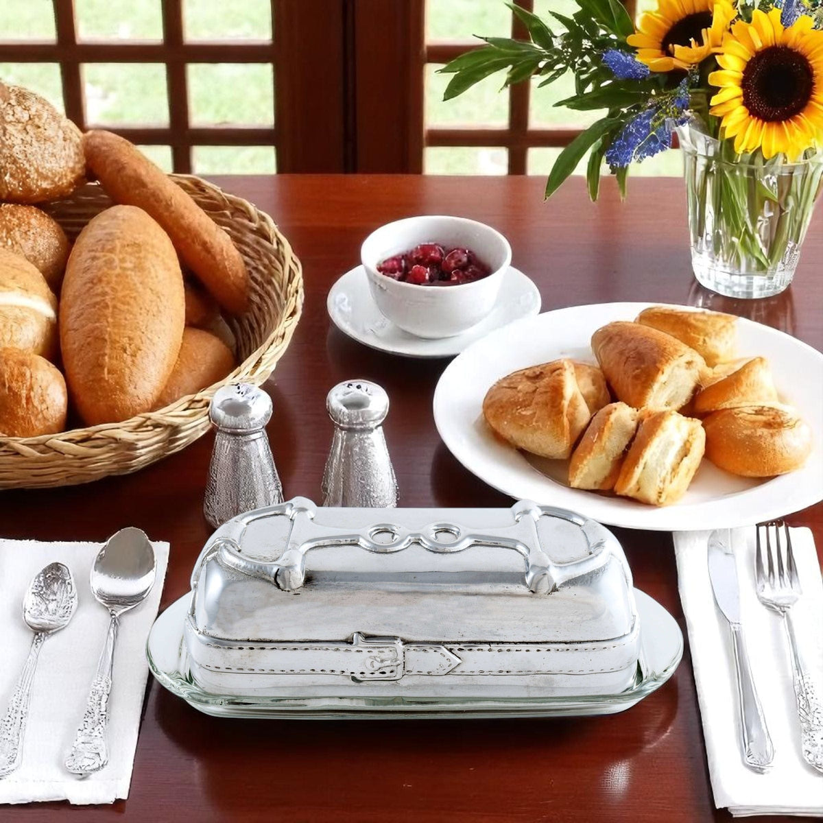 Arthur Court Equestrian Equestrian Butter Dish