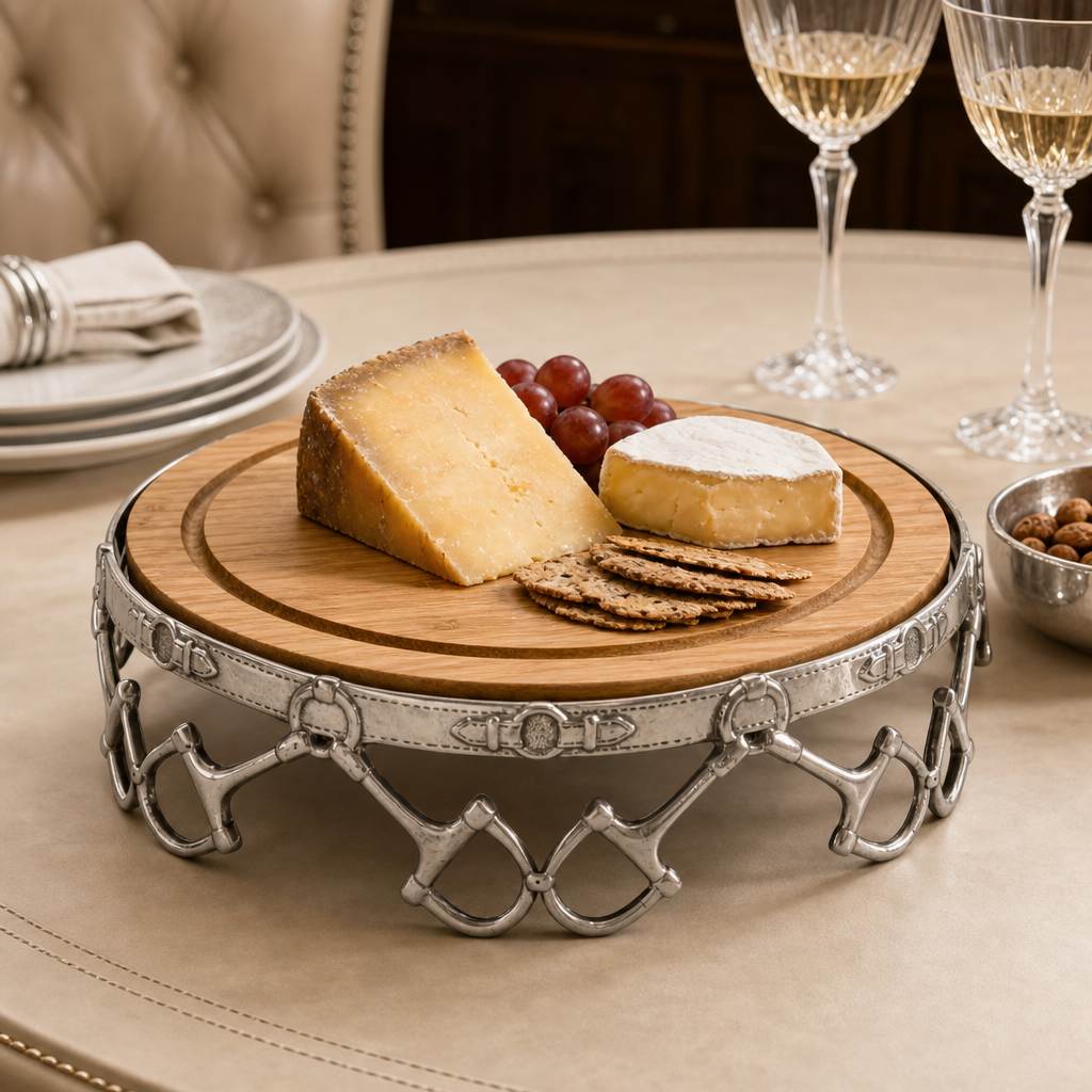 Arthur Court Equestrian Equestrian Cheese Pedestal