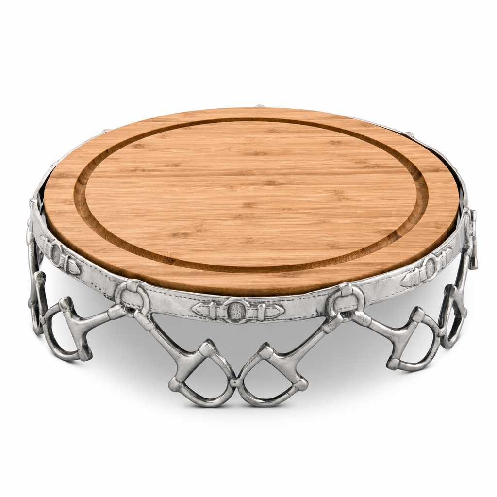 Arthur Court Equestrian Equestrian Cheese Pedestal