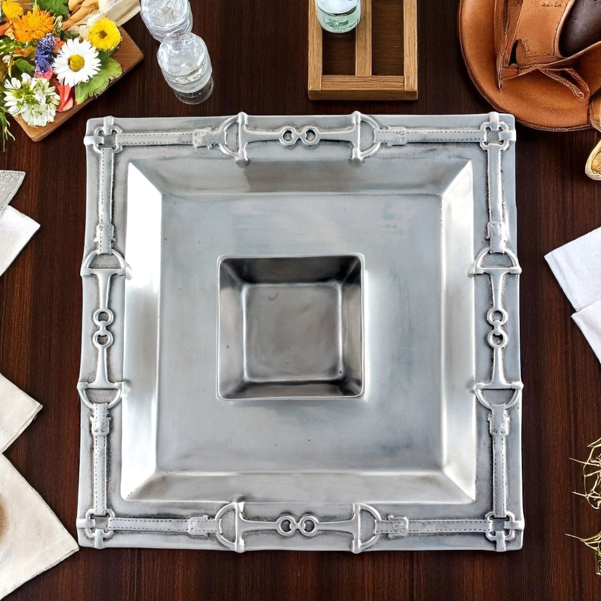 Arthur Court Equestrian Equestrian Chip and Dip