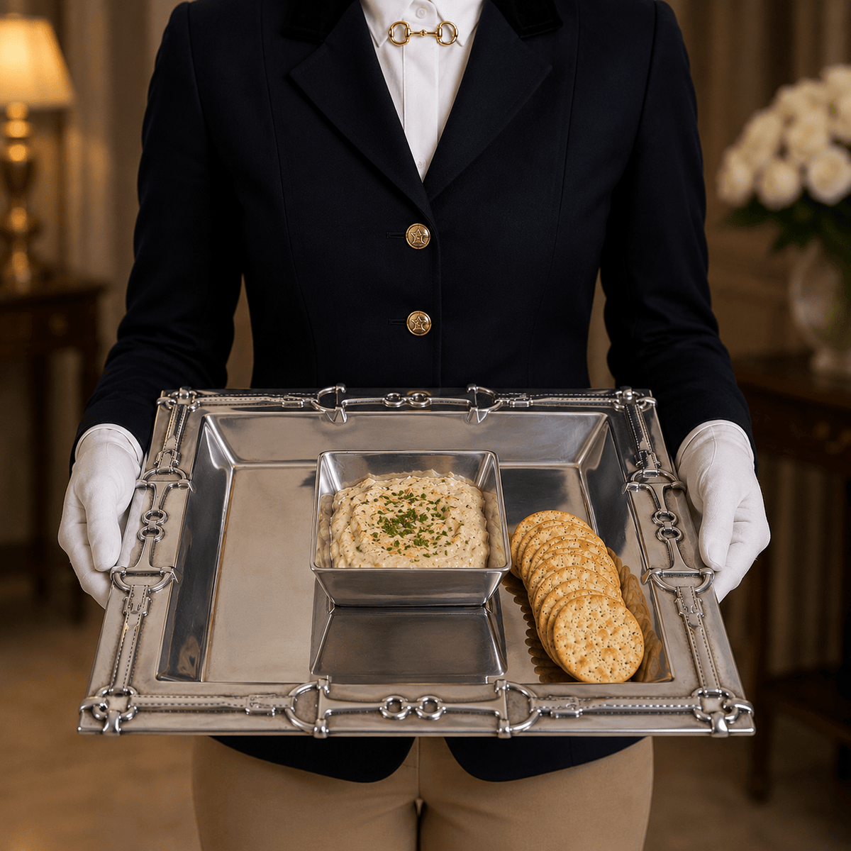 Arthur Court Equestrian Equestrian Chip and Dip