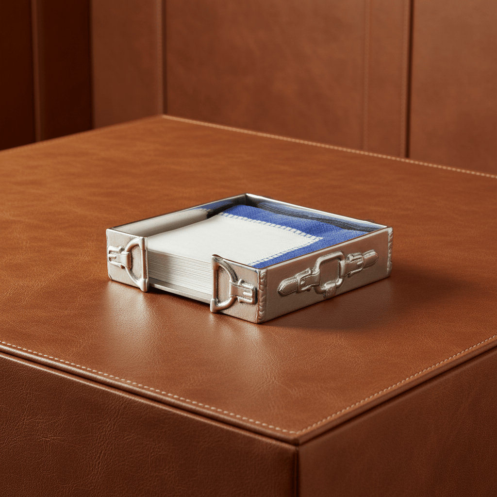 Arthur Court Equestrian Equestrian Cocktail Napkin Box