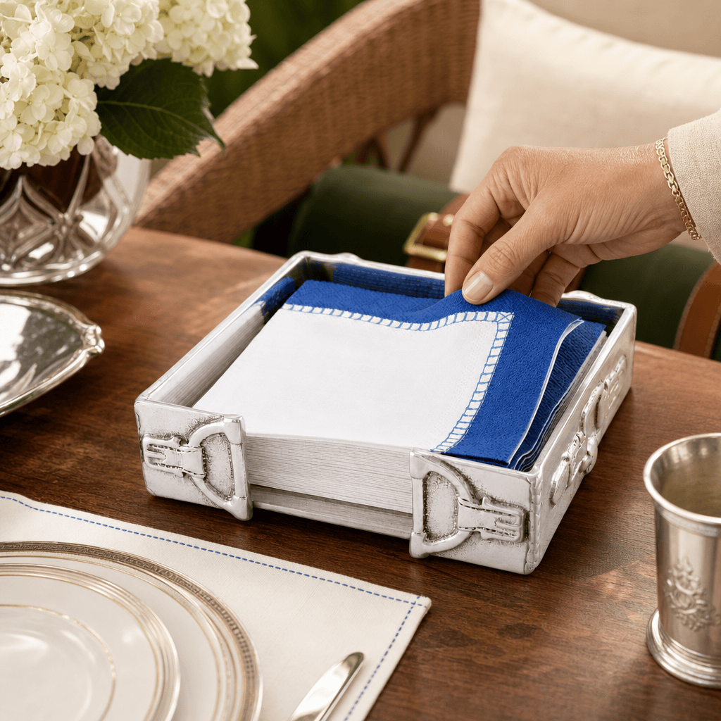 Arthur Court Equestrian Equestrian Cocktail Napkin Box