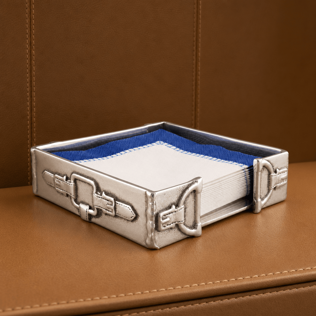 Arthur Court Equestrian Equestrian Cocktail Napkin Box