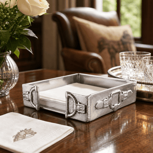 Arthur Court Equestrian Equestrian Cocktail Napkin Box