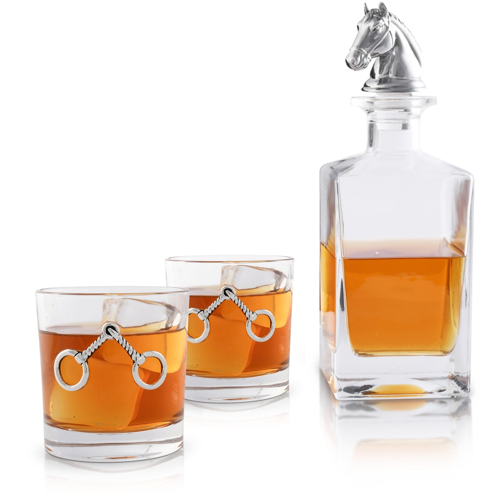 Arthur Court Equestrian Equestrian Decanter Set with Glasses