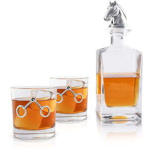 Arthur Court Equestrian Equestrian Decanter Set with Glasses