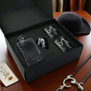 Arthur Court Equestrian Equestrian Decanter Set with Glasses