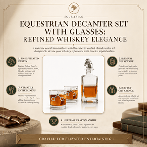 Arthur Court Equestrian Equestrian Decanter Set with Glasses