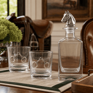 Arthur Court Equestrian Equestrian Decanter Set with Glasses