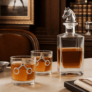 Arthur Court Equestrian Equestrian Decanter Set with Glasses