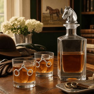 Arthur Court Equestrian Equestrian Decanter Set with Glasses