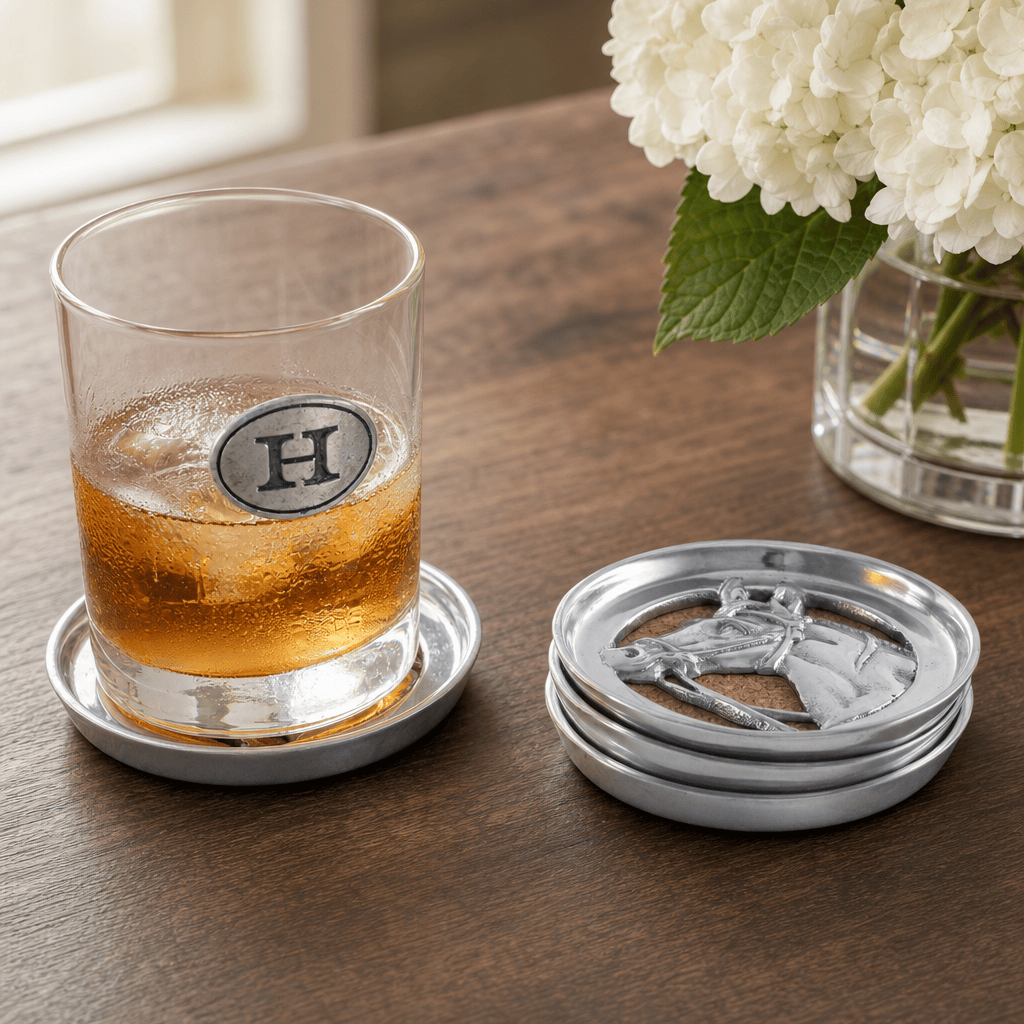 Arthur Court Equestrian Equestrian Drink Coaster Set of 4