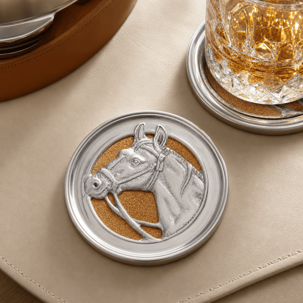 Arthur Court Equestrian Equestrian Drink Coaster Set of 4