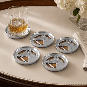 Arthur Court Equestrian Equestrian Drink Coaster Set of 4