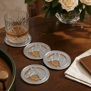 Arthur Court Equestrian Equestrian Drink Coaster Set of 4