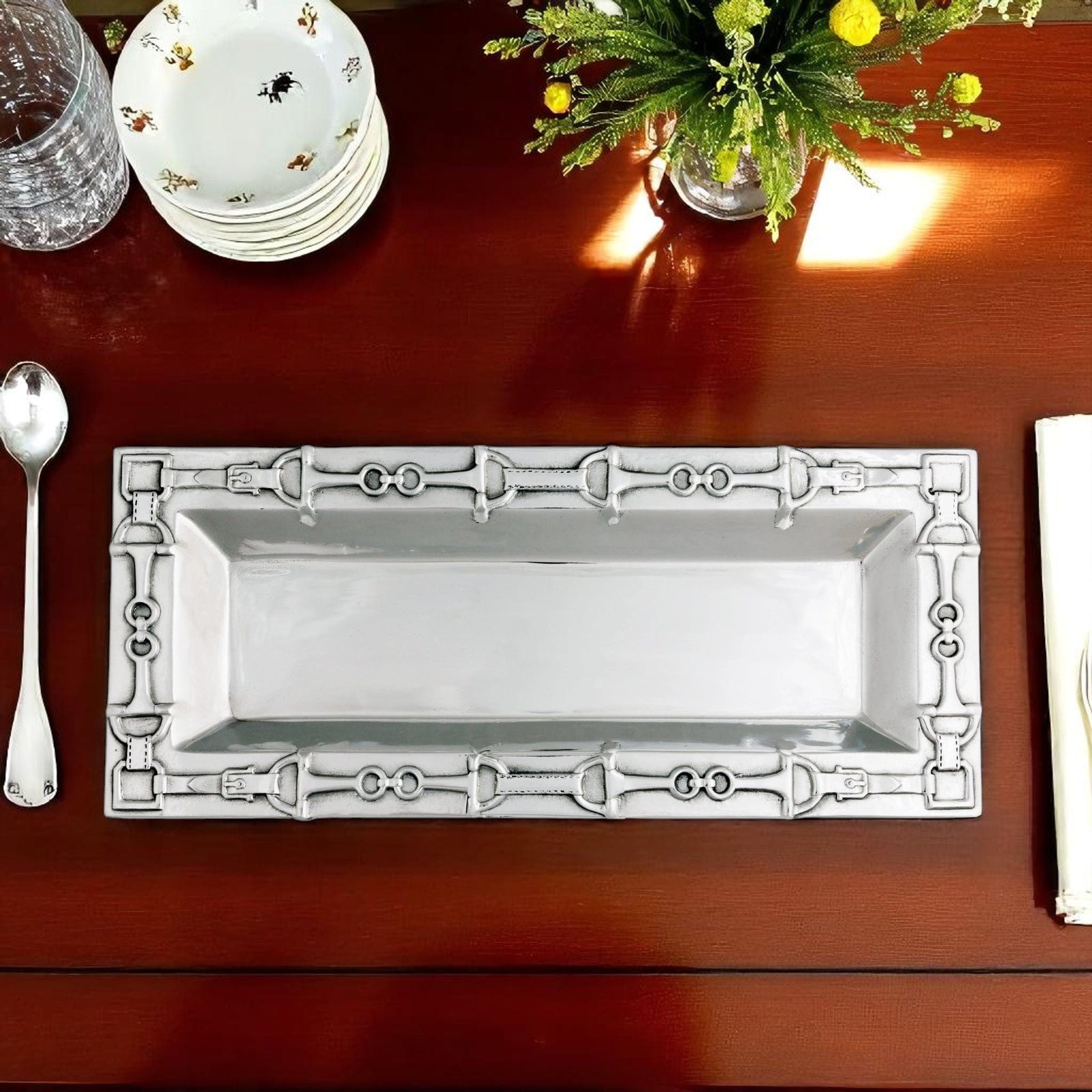 Arthur Court Equestrian Equestrian Oblong Tray