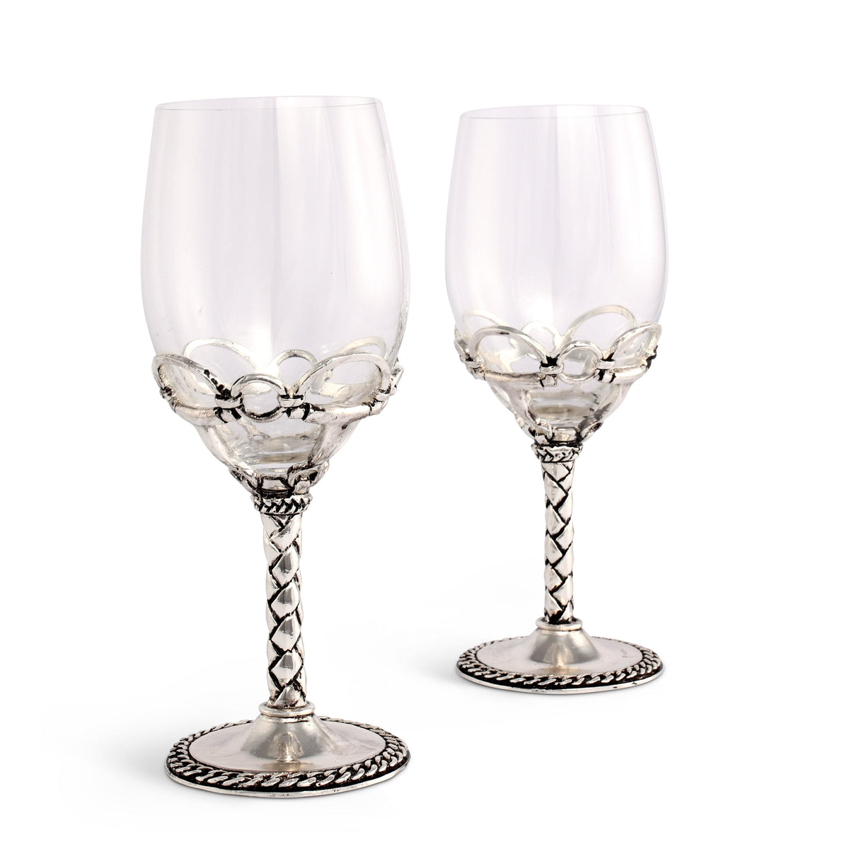 Arthur Court Equestrian Equestrian Pair of Wine Glasses