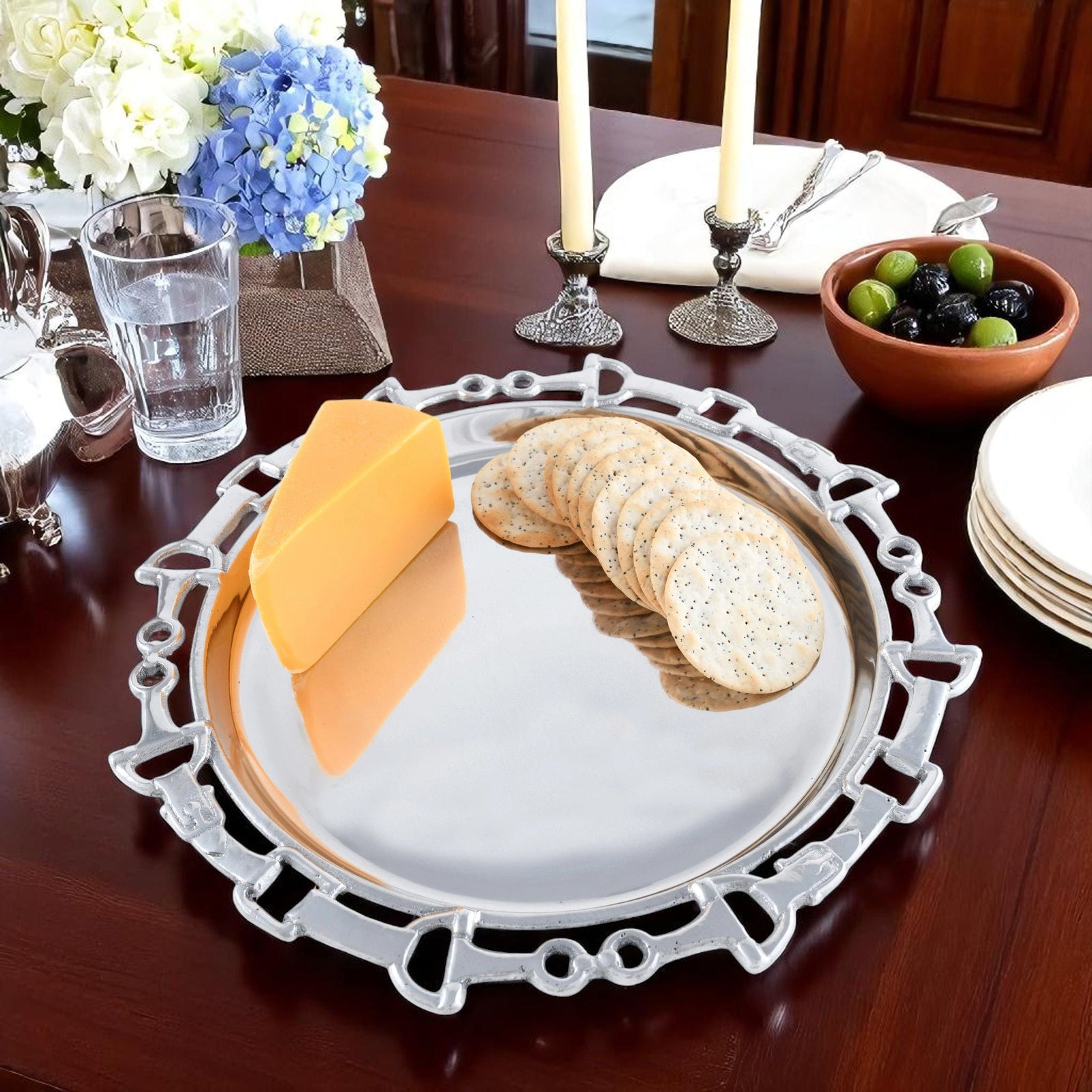 Arthur Court Equestrian Equestrian Round Tray 12