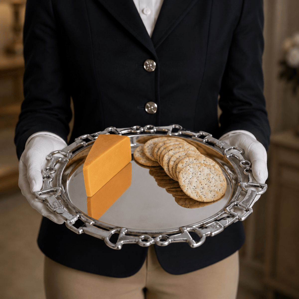 Arthur Court Equestrian Equestrian Round Tray 12