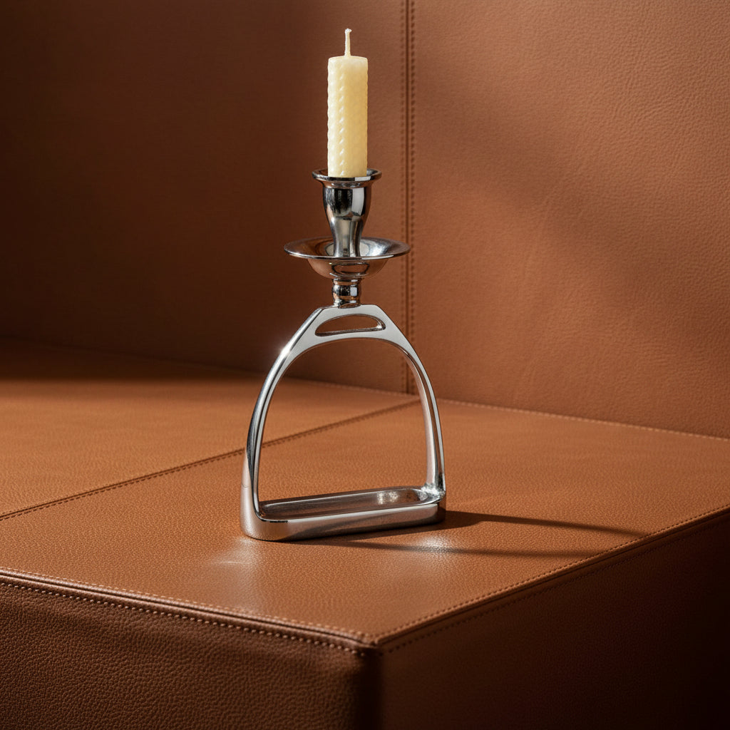 Arthur Court Equestrian Equestrian Stirrup Candlestick