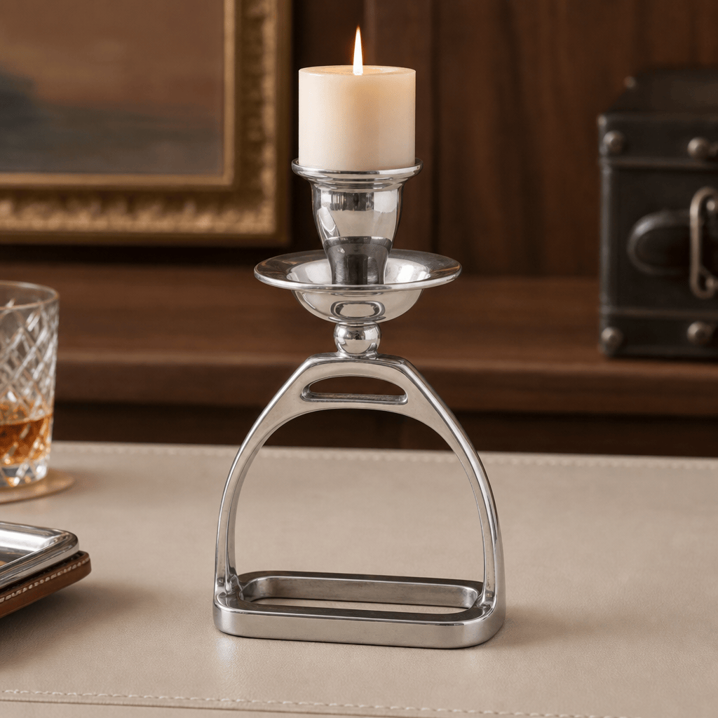 Arthur Court Equestrian Equestrian Stirrup Candlestick